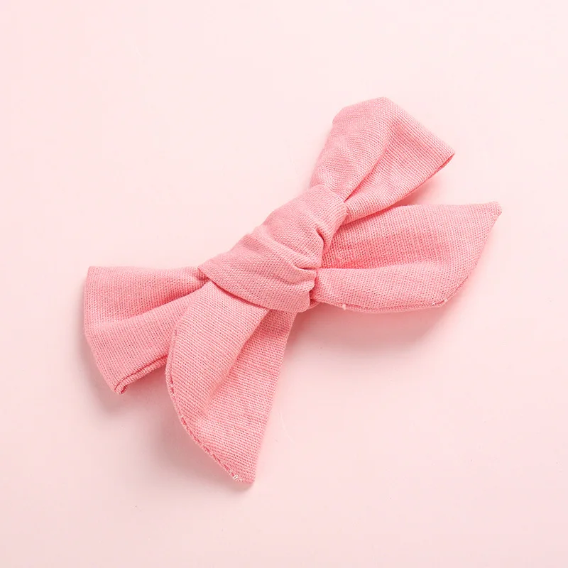 Peach with hair clip Весенне-летние заколки для волос или повязки на голову, украшенные цветами и бантом, Школьный бант для волос для девочек, заколки для девочек, аксессуары для волос, реквизит для фотосессии - Цвет: Peach with hair clip