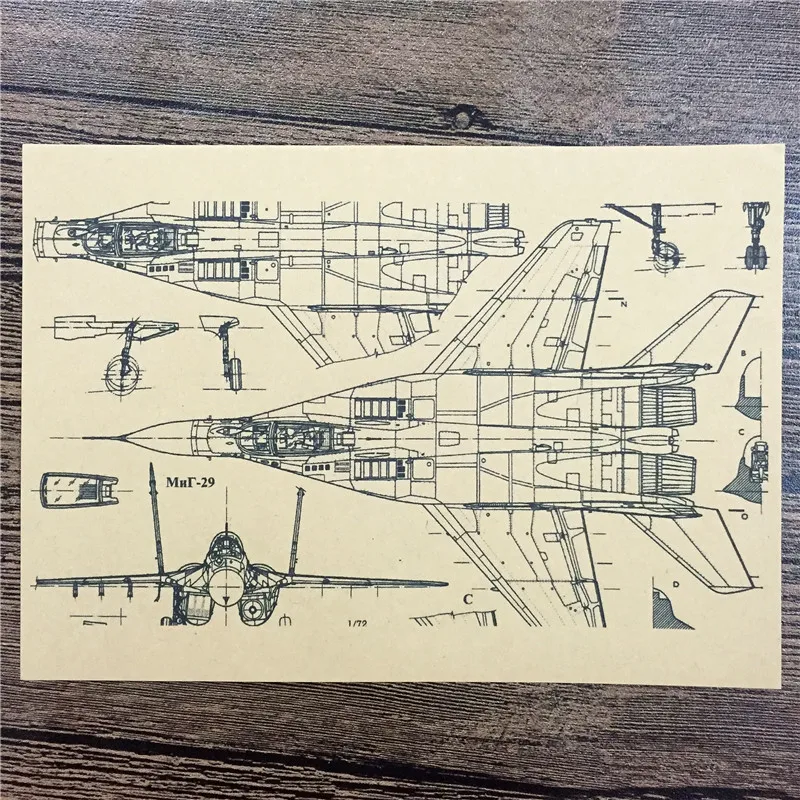 

Фотообои в стиле ретро, винтажная крафт-бумага, искусство для спальни, 42x30 см