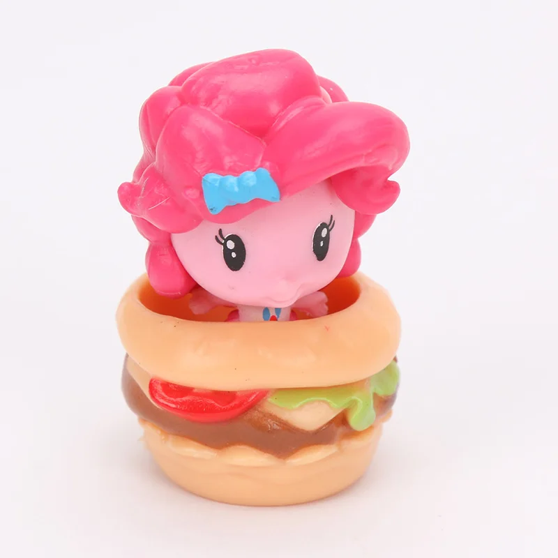 Игрушки My Little Pony, экшен-фигурки из ПВХ, мини-фигурки — пони Радуга Дэш, Сумеречная Искорка, Эпплджек, дракончик Спайк, 12 шт./набор