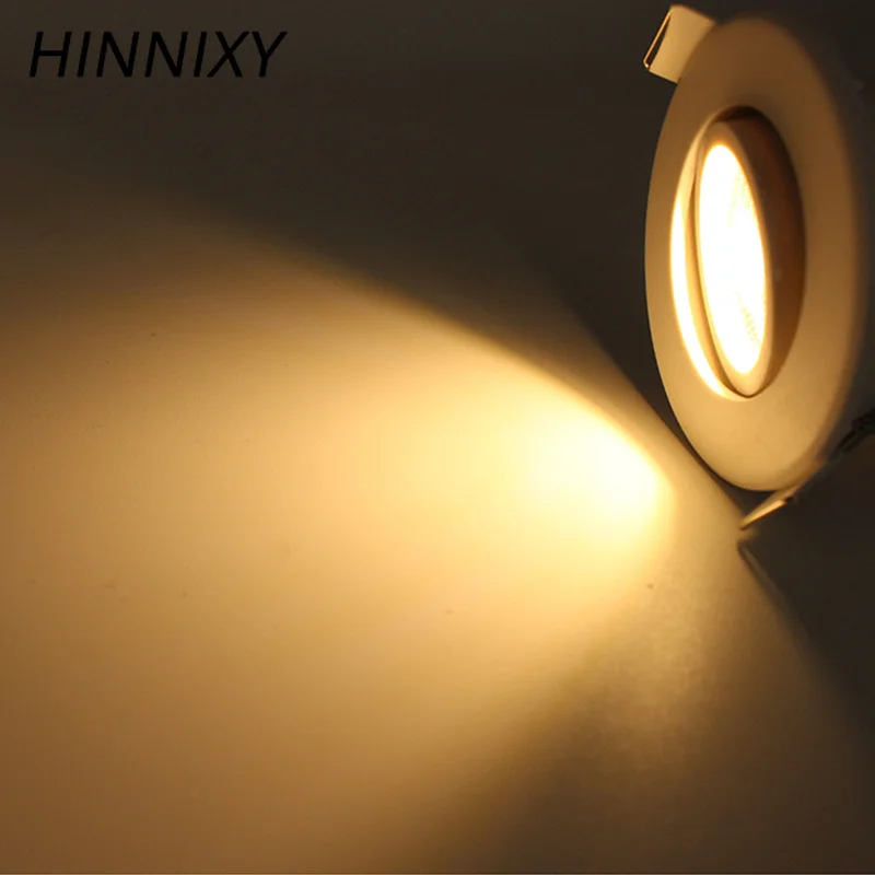 Hinnixy LED 5 Вт потолочные светильники 75 мм с отверстием COB точечная лампа круглая