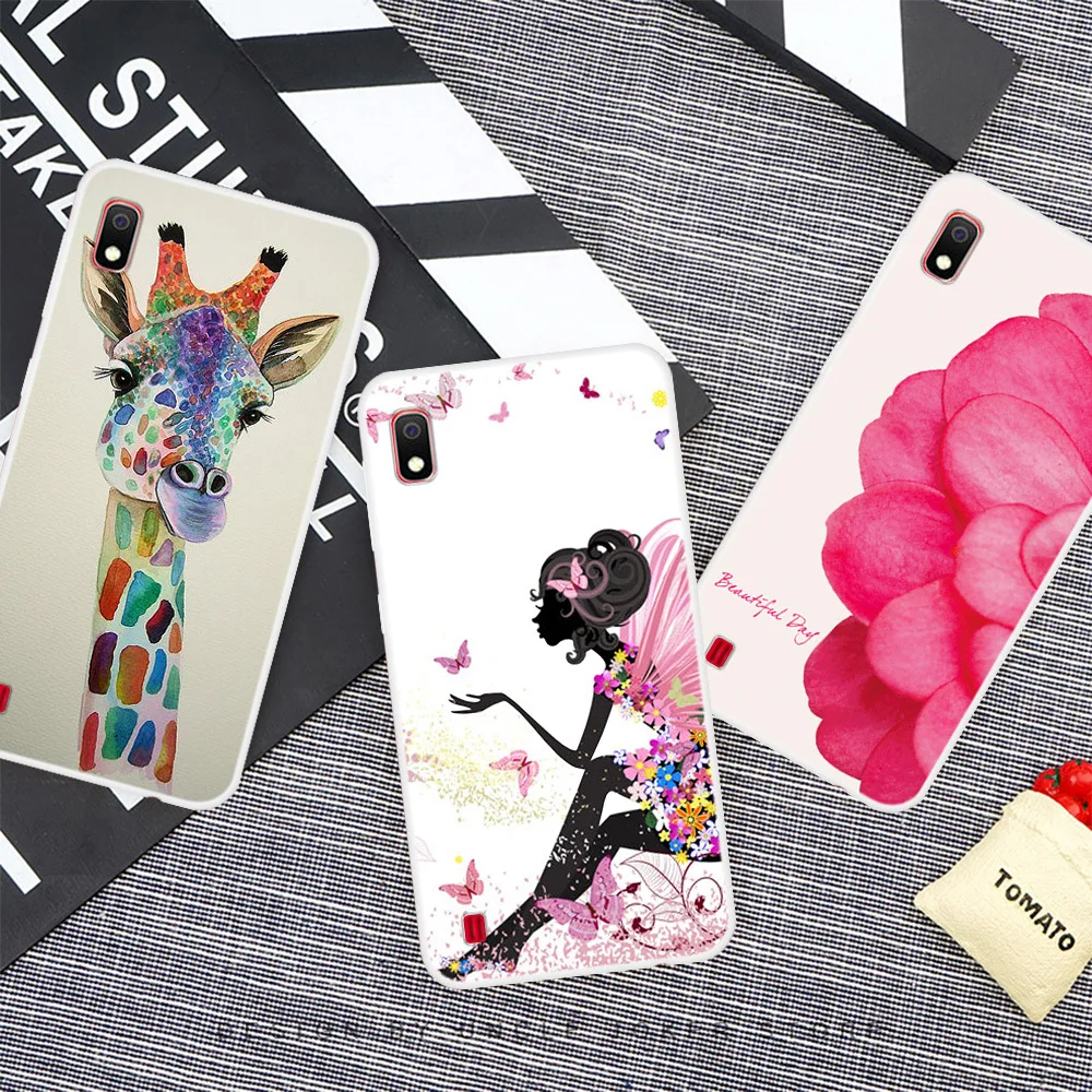 Color Cartoon Design Case For Samsung Galaxy A10 Painted Phone Soft Silicone Full Back Cover | Мобильные телефоны и