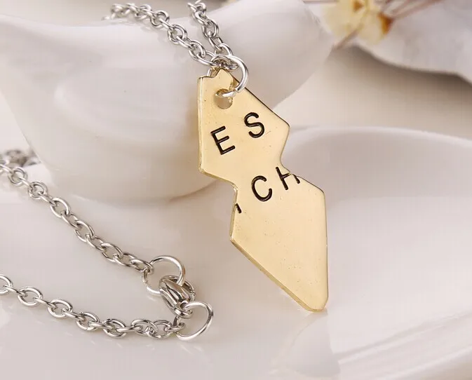 ZRM 20sets/lot Wholesale Fashion Jewelry Broken Heart 3 Parts And 2 Best Bitches Pendant Necklaces | Украшения и аксессуары