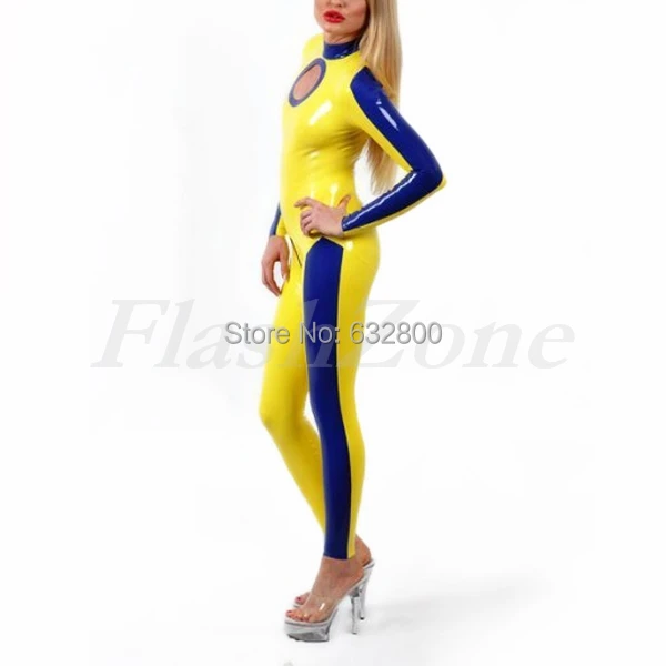 Сексуальный костюм желтый/синий резиновые латексные колготки | Тематическая