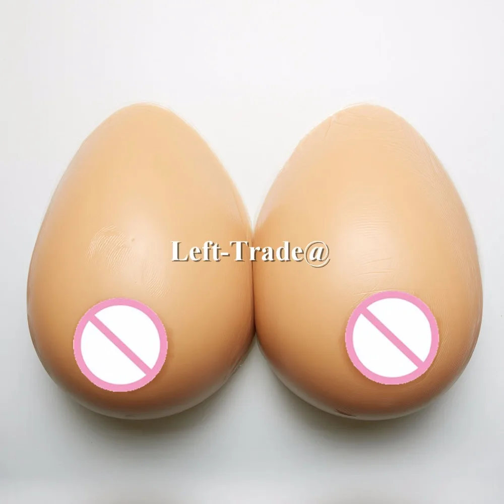 1600g/pair Artificial Silicone Breast Forms Boobs Mastectomy 40DD 42D 44C