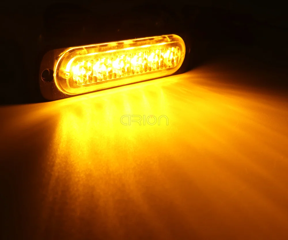 12V 24V 6 Led Стробоскоп предупреждающий светильник стробоскоп Решетка мигающий бар