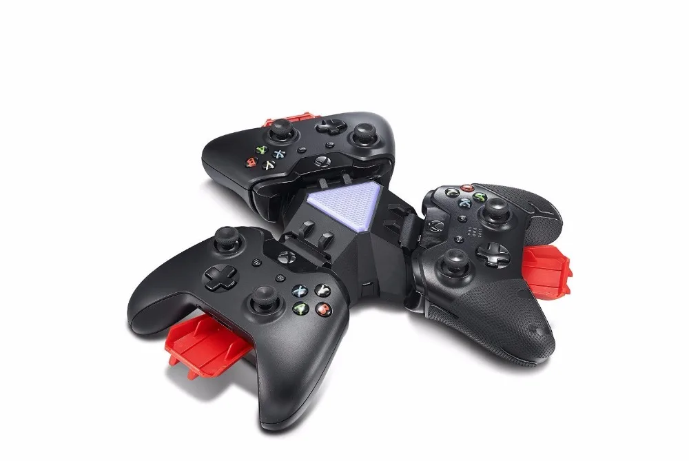 Гладить Треугольники LED 3USB Порты Игровые Зарядные устройства Зарядка Док станция