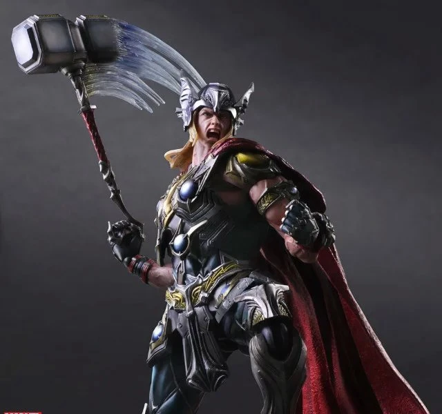 Play Arts Kai PA фигурка Тора супергероя Hammer 27 см ПВХ кукла игрушки детский подарок |