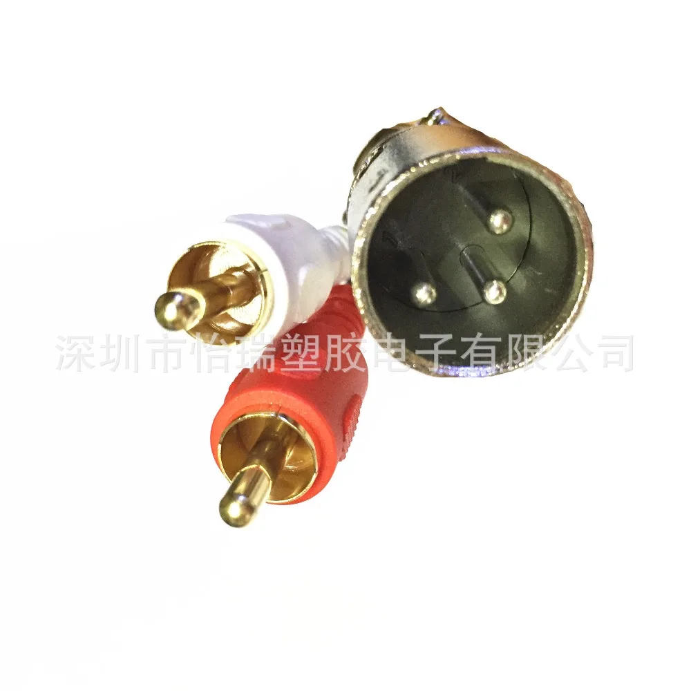 Красный whited RCA Jack кабель XLR 3 Pin Male to 2 5 футов 1 м Y сплиттер Бесплатная