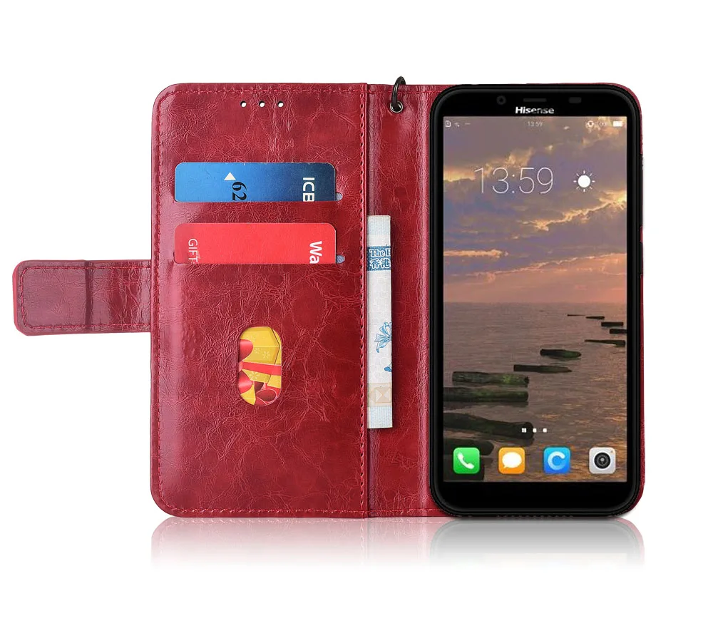 Кожаный чехол-книжка для Hisense Infinity F17 Pro Fundas с цветочным принтом 100% специальный