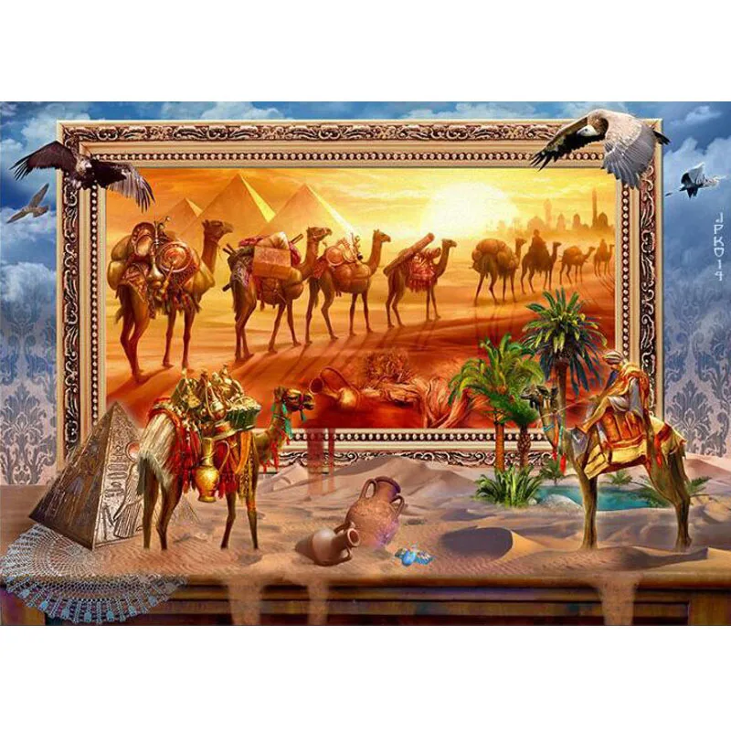 

Hobbies and Crafts Full Square Drill Desert Camel DIY Diamond Painting Cross Stitch Diamond Embroidery Resin Rhinestones Picture