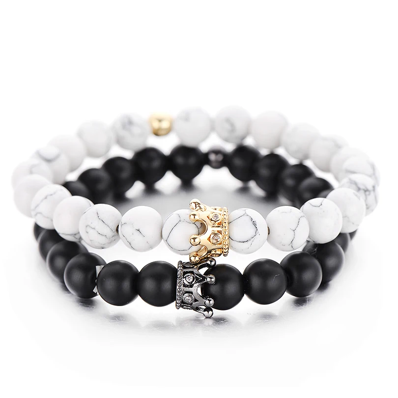 2019 новейшие матовый натуральный камень браслет из бисера в винтажном стиле Цвет