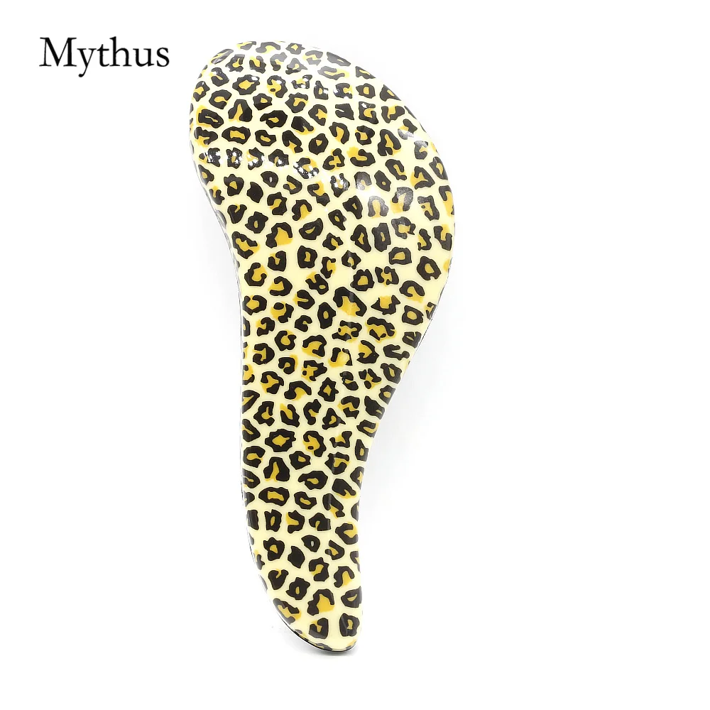 Mythus расческа для волос с леопардовым узором расчесывания гладких в 3 цветах из