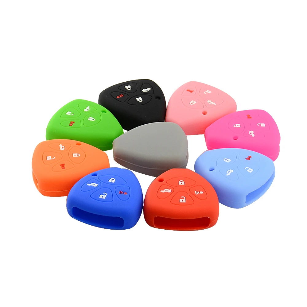 Силиконовый чехол для автомобильных ключей OkeyTech 4 кнопки мягкий резиновый Toyota Camry