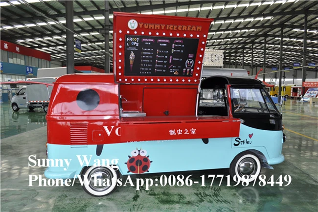 Электрический грузовик для пищевых продуктов уличной еды Киоск Корзину Для