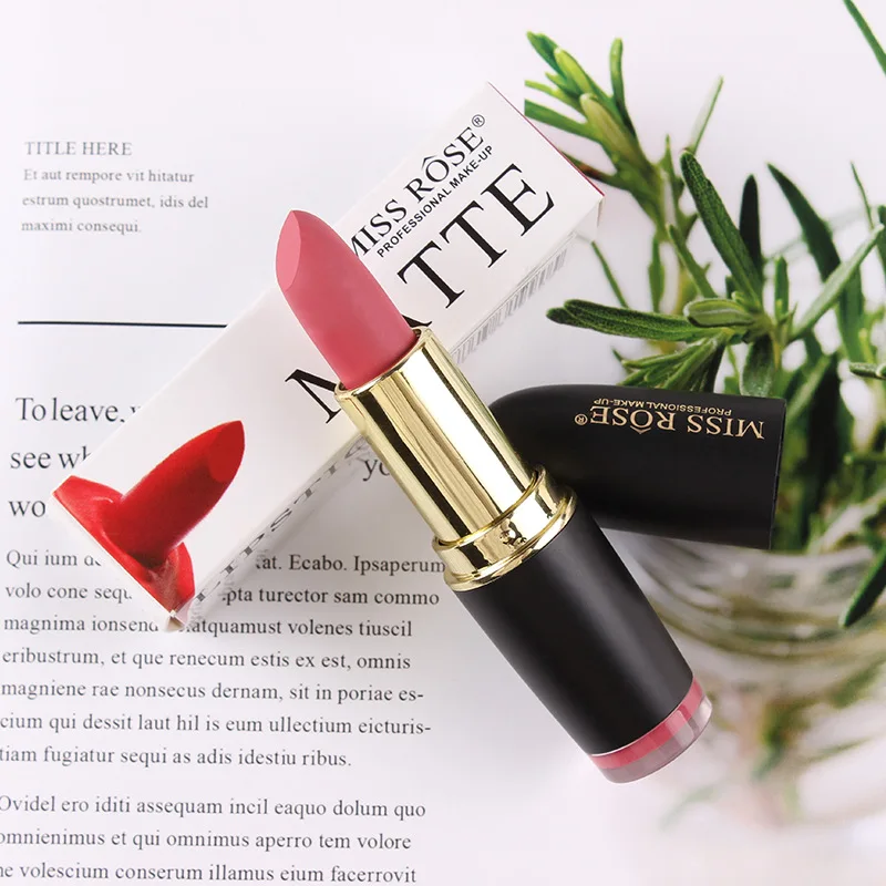 MISS ROSE Black Bullet Lipstick Matte Makeup Set |