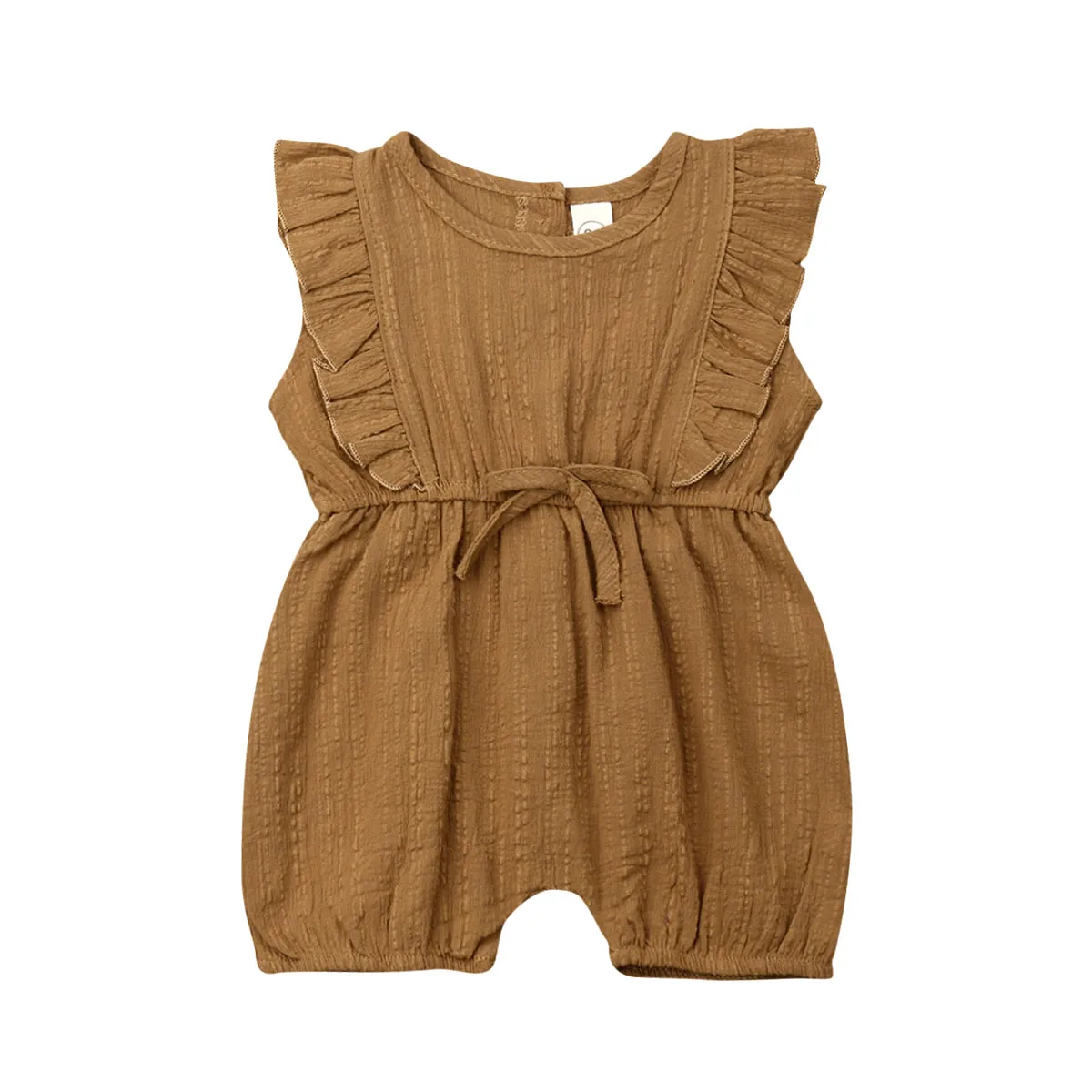 Однотонный комбинезон с оборками для новорожденных девочек комплект детской