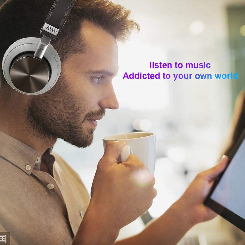 Беспроводные наушники WK Bluetooth гарнитура складные регулируемые с микрофоном для