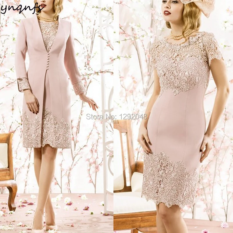 YNQNFS MD258 атласные 2 шт. винтажные элегантные 2020 для матери невесты/короткие