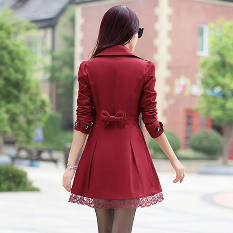 Новый тренчкот женский тонкий двубортный Женская Повседневная ветровка с