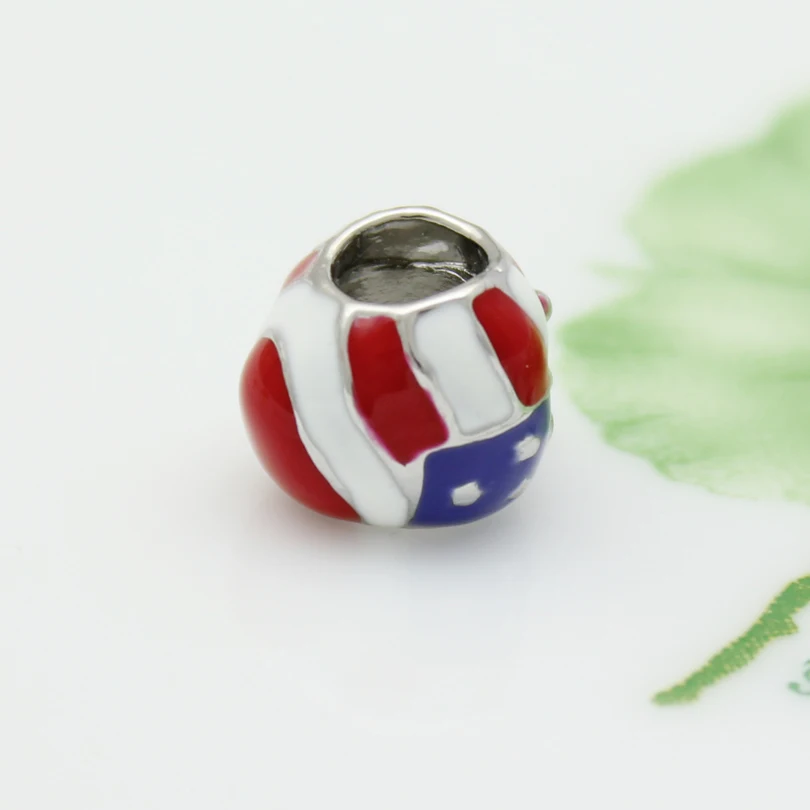 slide charm Free shipping America Usa Flag Heart Love Charms For Bracelets fit Pandora bracelet | Украшения и аксессуары