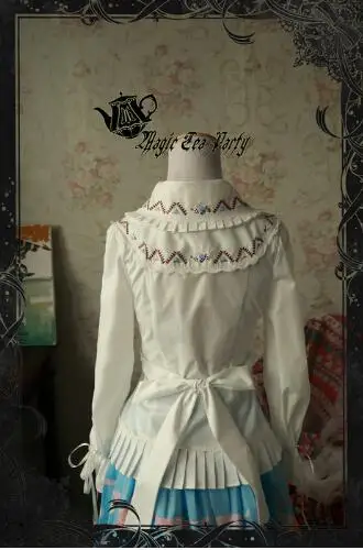 Женская кружевная рубашка с длинным рукавом и вышивкой в стиле цирка для