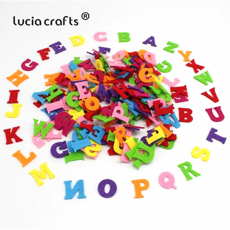 Lucia crafts случайная 100 шт Алфавит Номер 0-9 войлочная ткань полиэфирная ткань войлочная ткань для шитья Ремесло смешанный нетканый B0530