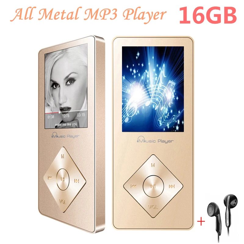 Алюминий сплав сенсорный экран 16 ГБ MP3 плеер с Встроенный динамик HIFI