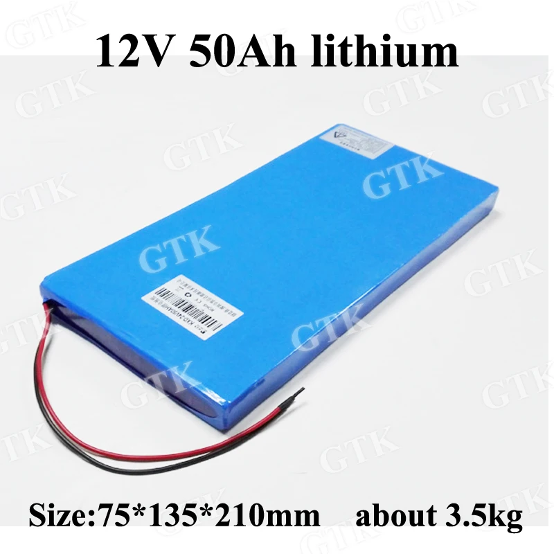 GTK thium 12V bateria 12v 50AH литиевая батарея 3s 18650 с BMS для 480W Солнечное хранилище энергии