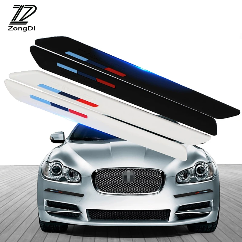 

ZD 2X Car Anti-collision Strip Bumper Silicone anti-rubbing Stickers For Lada granta VW polo Audi a4 b6 BMW e46 e39 accessories