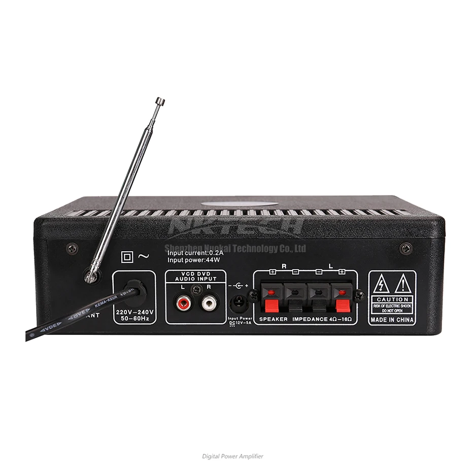Автомобильный усилитель мощности цифровой аудиоплеер 2x30 Вт RMS HiFi USB SD MP3 FM MIC1 MIC2 VOL