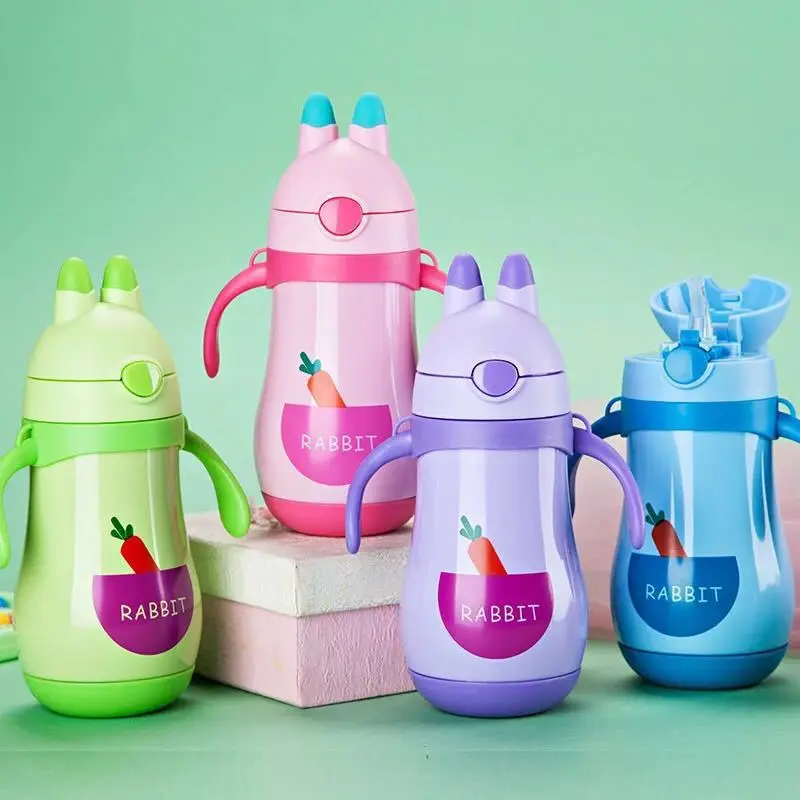 Детский термос для малышей чашка с соломинкой из нержавеющей стали