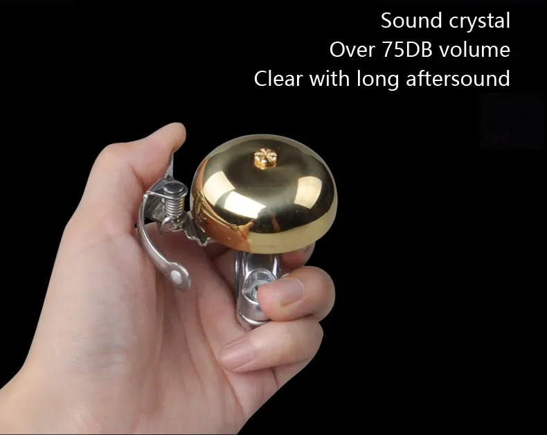 EasyDo Bike Bell Mountain Road Bicycle Bell Cycling Handlebar Pure Copper Horn Ring Gloden Vantage Sound Alarm MTB Accessor