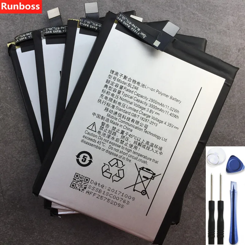 2900/3000 мАч полная емкость BL246 батарея для lenovo VIBE SHOT Z90 Z90-7 Z90-3 z90a40 батареи для мобильных телефонов