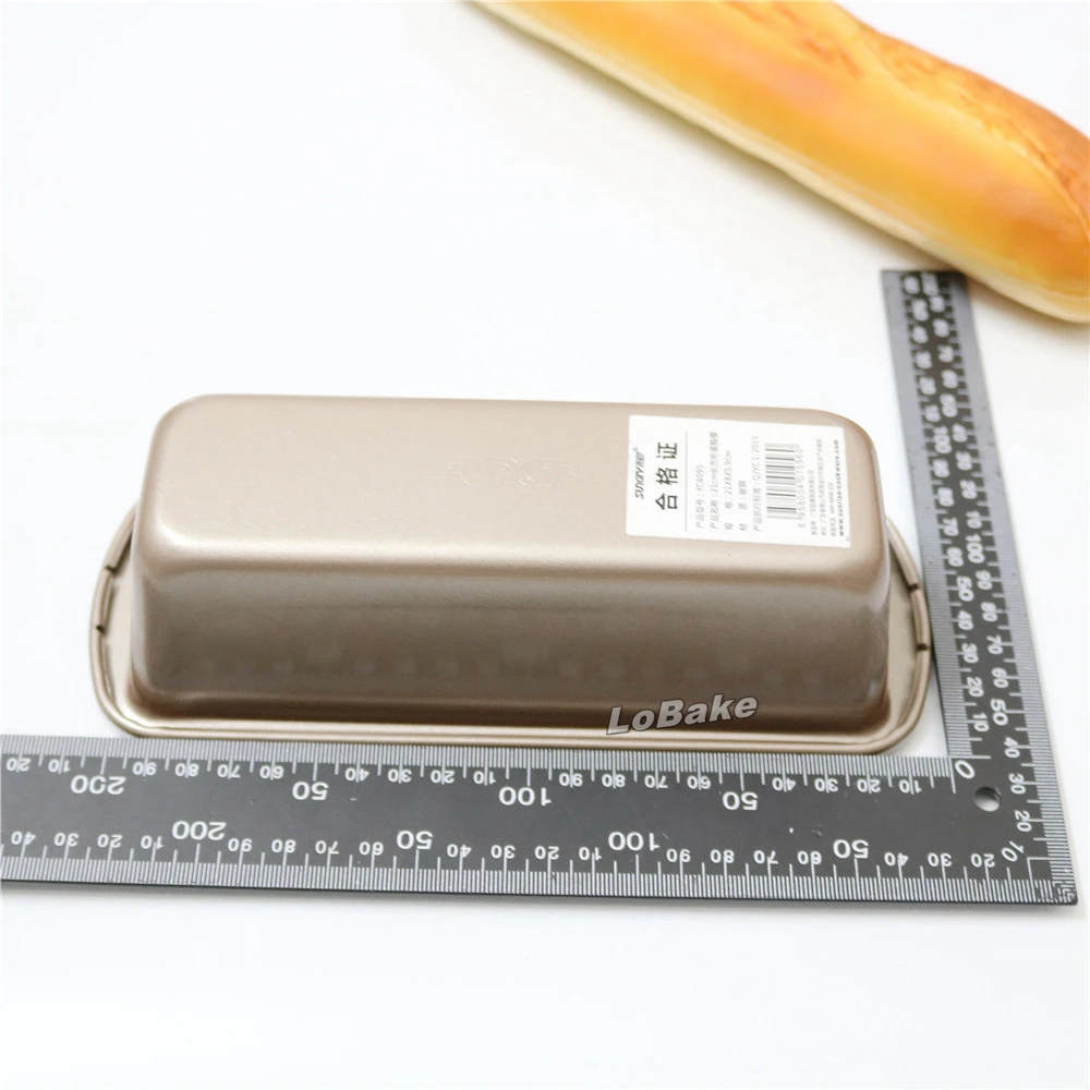 Новое поступление 21 см прямоугольная антипригарная форма из золотистой