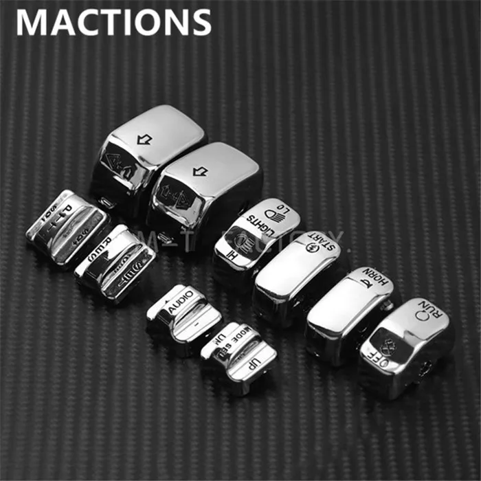 

Мотоциклетный ручной переключатель корпус кнопки крышки Крышка черный/хром для Harley Touring Street Electra Glide FLHT 1996-2013