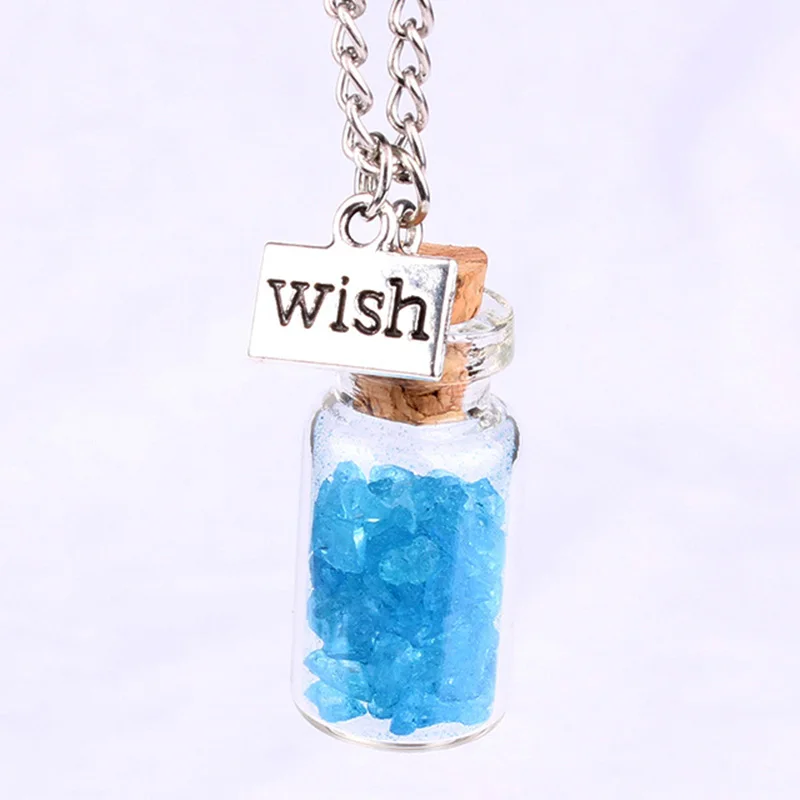 LNRRABC Hot New Charm Lucky Women Lady Mini Wishing Clear Glass Bottle Necklace Pendent Gift 6 Colors | Украшения и аксессуары