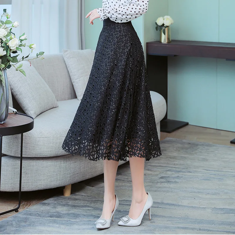 Качественные шифоновые юбки с выемкой и горячим тиснением для женщин сезон весна