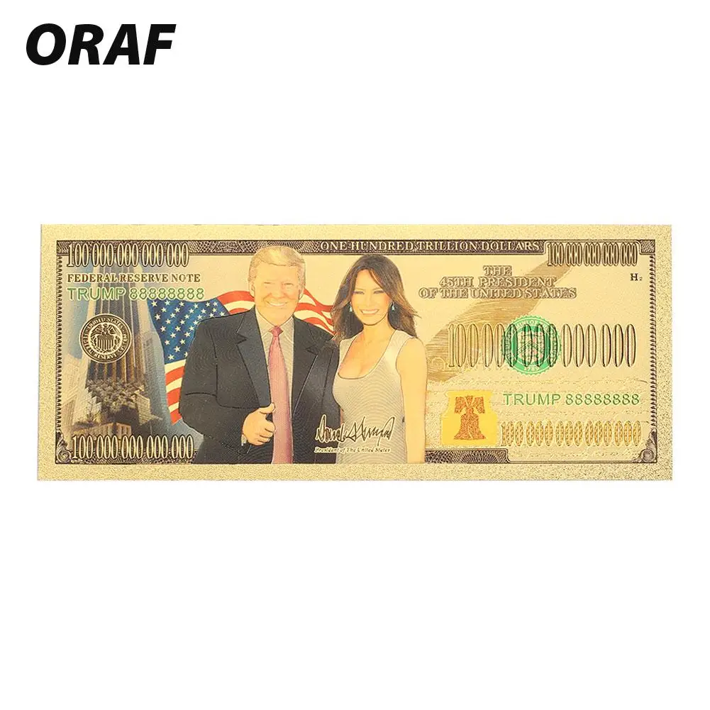 10 миллиард Трампа 24K позолоченные долларов антикварные памятные Примечания