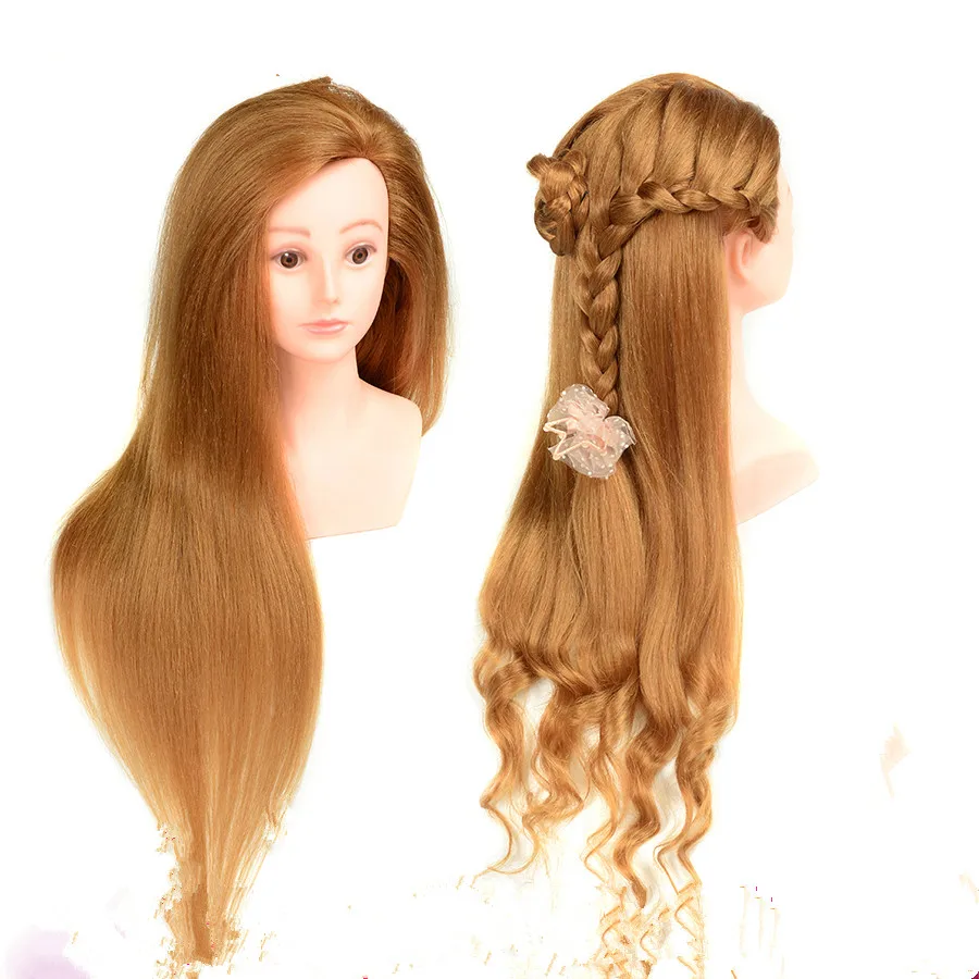 Голова манекена из 100% натуральных волос с волосами 26 головок человеческих для