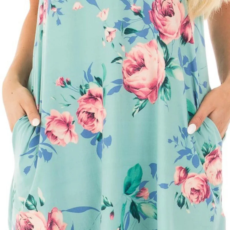 Женские разноцветные платья в стиле бохо с коротким рукавом и цветочным принтом