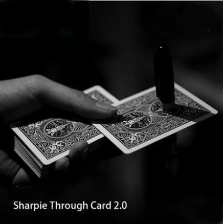Sharpie сквозь карту 2 0 (карта Gimmick + Инструкция ручка) магические трюки крупным