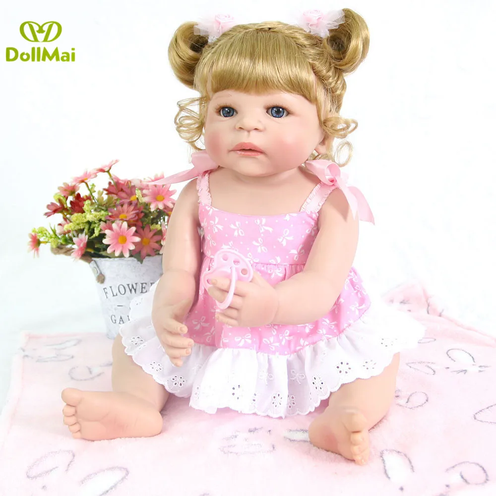Полностью силиконовые куклы Новорожденные игрушки 55 см виниловые девочки