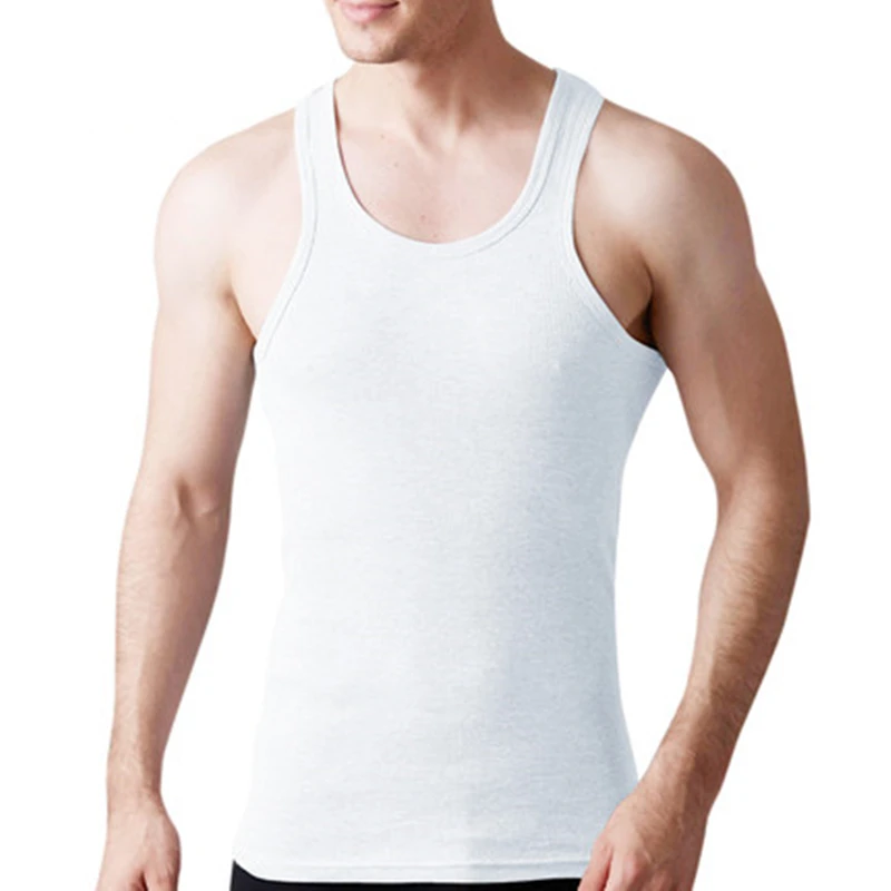 Майка мужская 2 шт./упак. хлопковая дышащая жилетка для бега Облегающая майка в