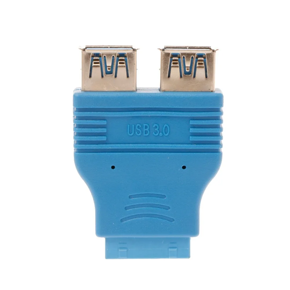 1 шт. новый синий двойной USB 3 0 тип A разъем на 20 контактный материнской платы