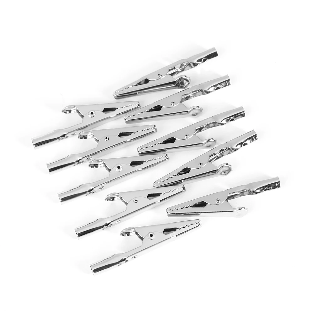 Зажимы для тестовых кабелей из нержавеющей стали аллигатора и крокодила 10 шт.