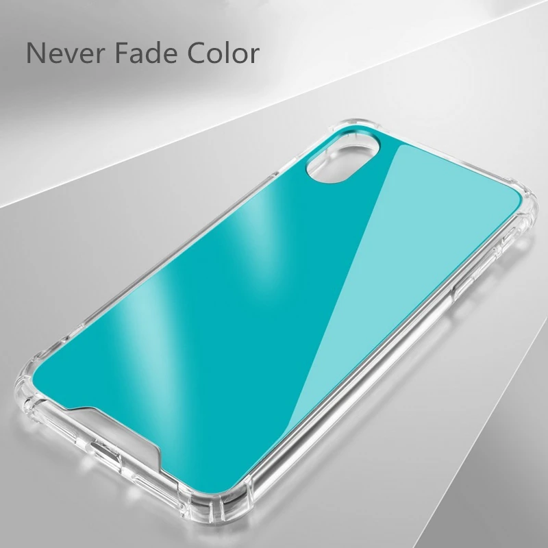 Подушка безопасности мягкий зеркальный из ТПУ назад чехол для iPhone XS MAX XR X 6 6S 7 8