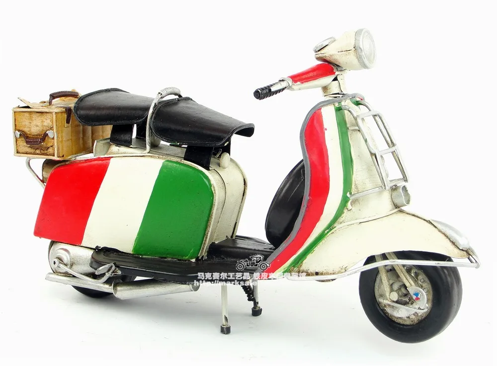 Ретро итальянский стиль ручной работы металлический мотоцикл модель ручное