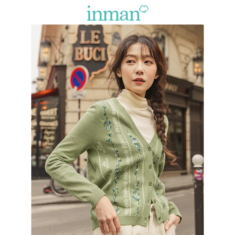 Инман весна осень вышивка v-образным вырезом Ретро французский литературный все
