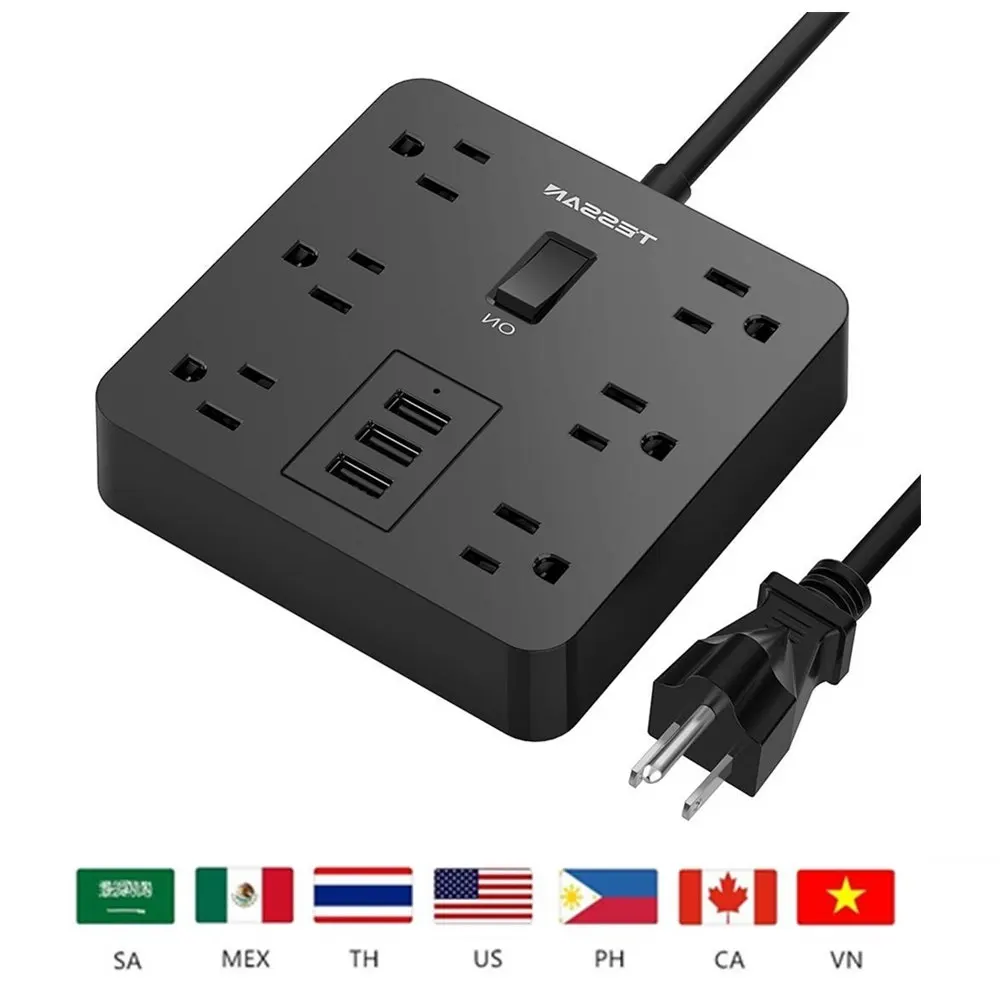 TESSAN WI FI Смарт Мощность полосы Стабилизатор напряжения мульти от источника