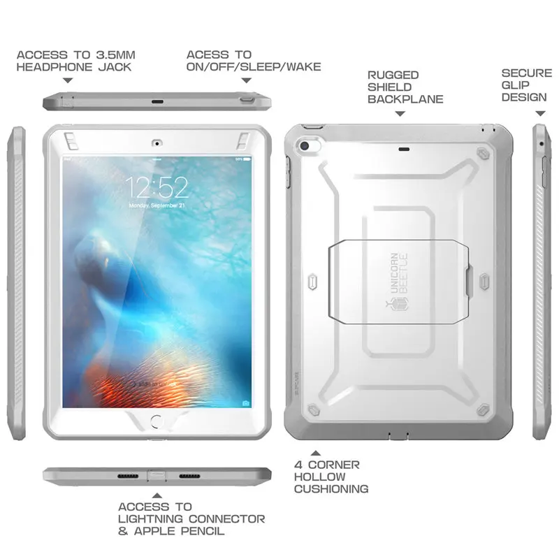 Для ipad Mini 5 Чехол() Mini 4 Чехол SUP чехол UB Pro полный корпус прочный двухслойный Гибридный чехол со встроенной защитной пленкой